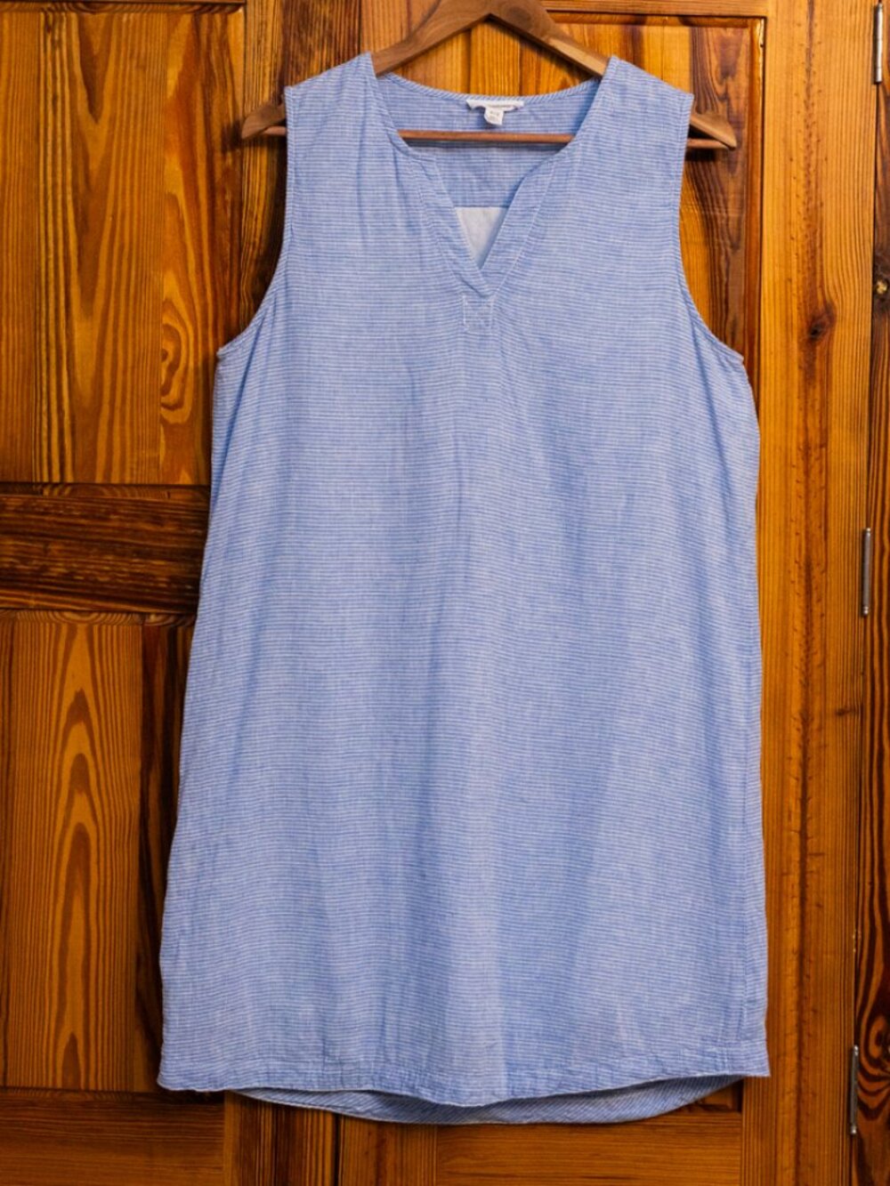 Beachlunchlounge Blue and White Striped Linen Cotton Dress, Size S/P, GUC